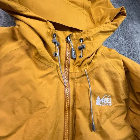 REI Co-op S Womens Hydro Wall 2.0 Down Puffer Jacket Yellow Hooded Outdoor - Picture 10 of 12